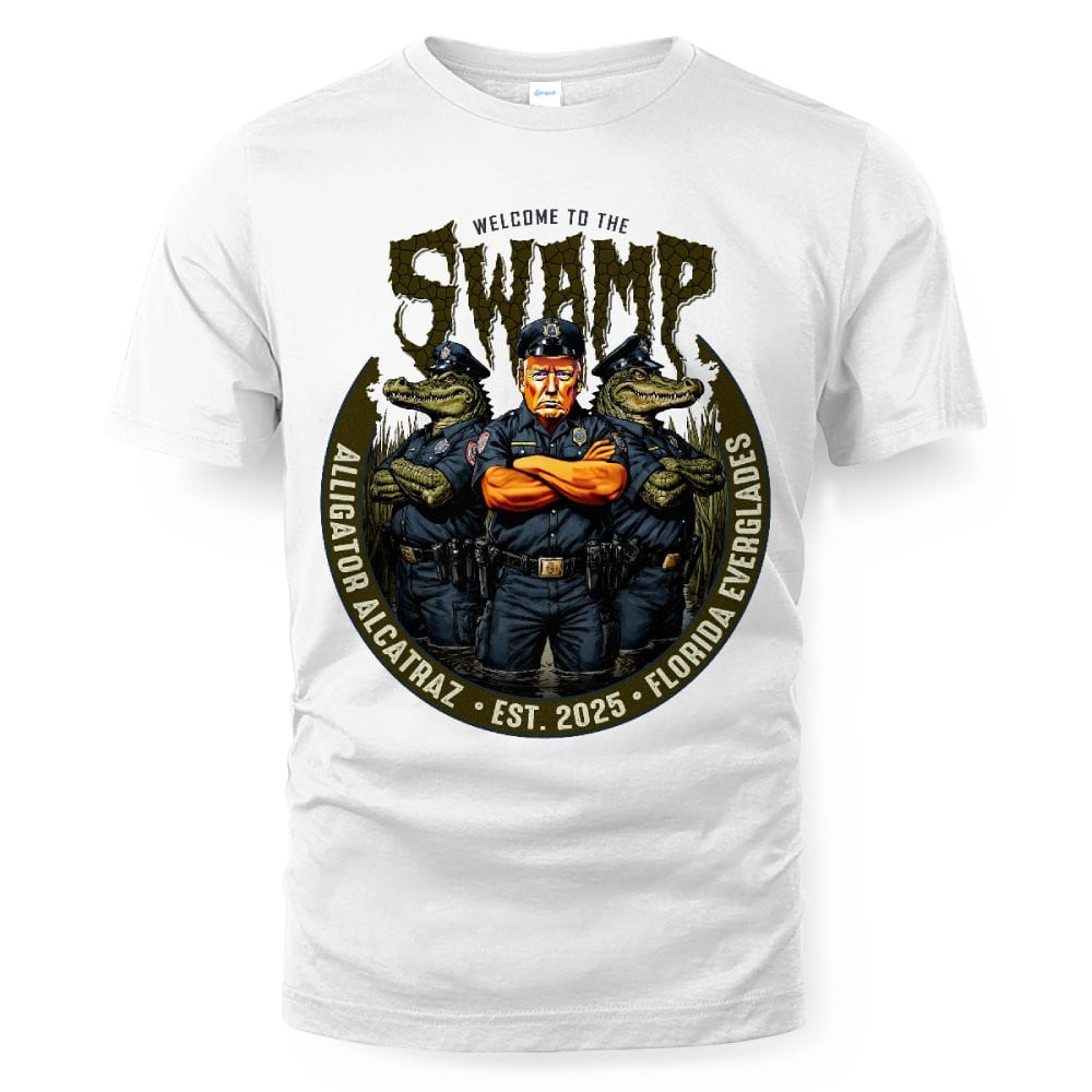Alligator Alcatraz Funny Florida Everglades Dark Humor ICE Tee