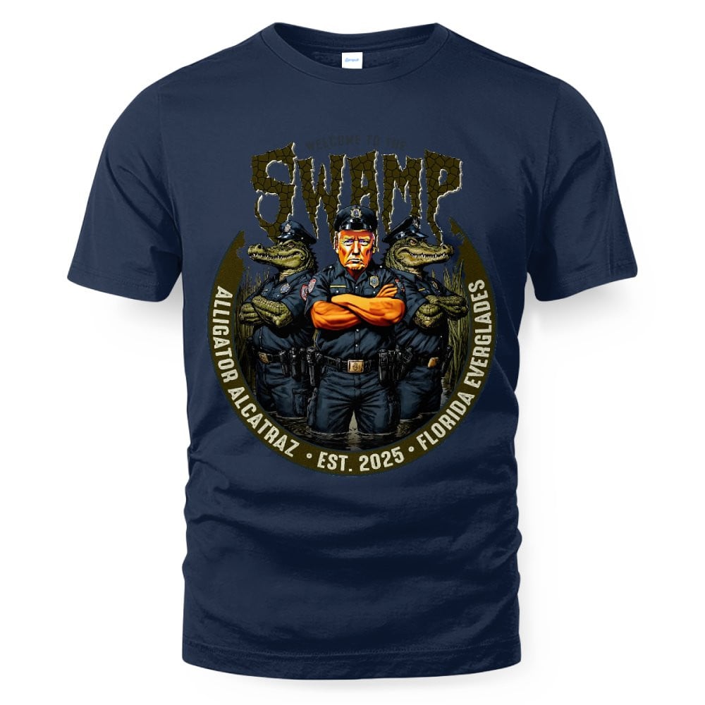 Alligator Alcatraz Funny Florida Everglades Dark Humor ICE Tee