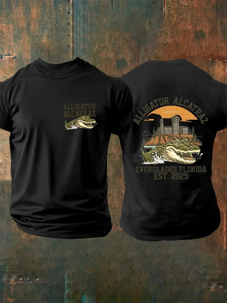 Alligator Alcatraz Funny Florida Everglades T-shirts