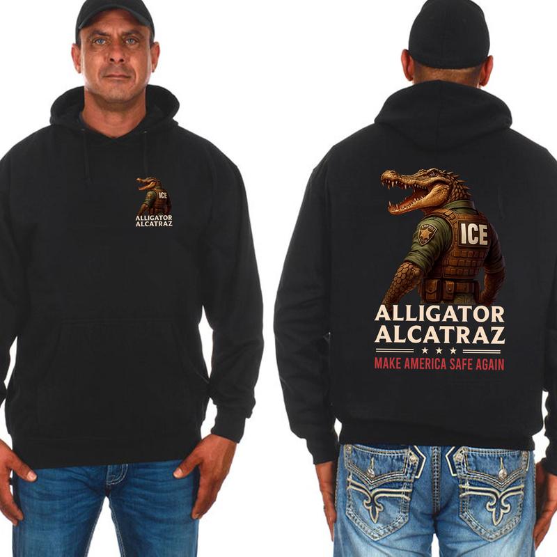 Alligator Alcatraz Funny Florida Everglades Hoodie