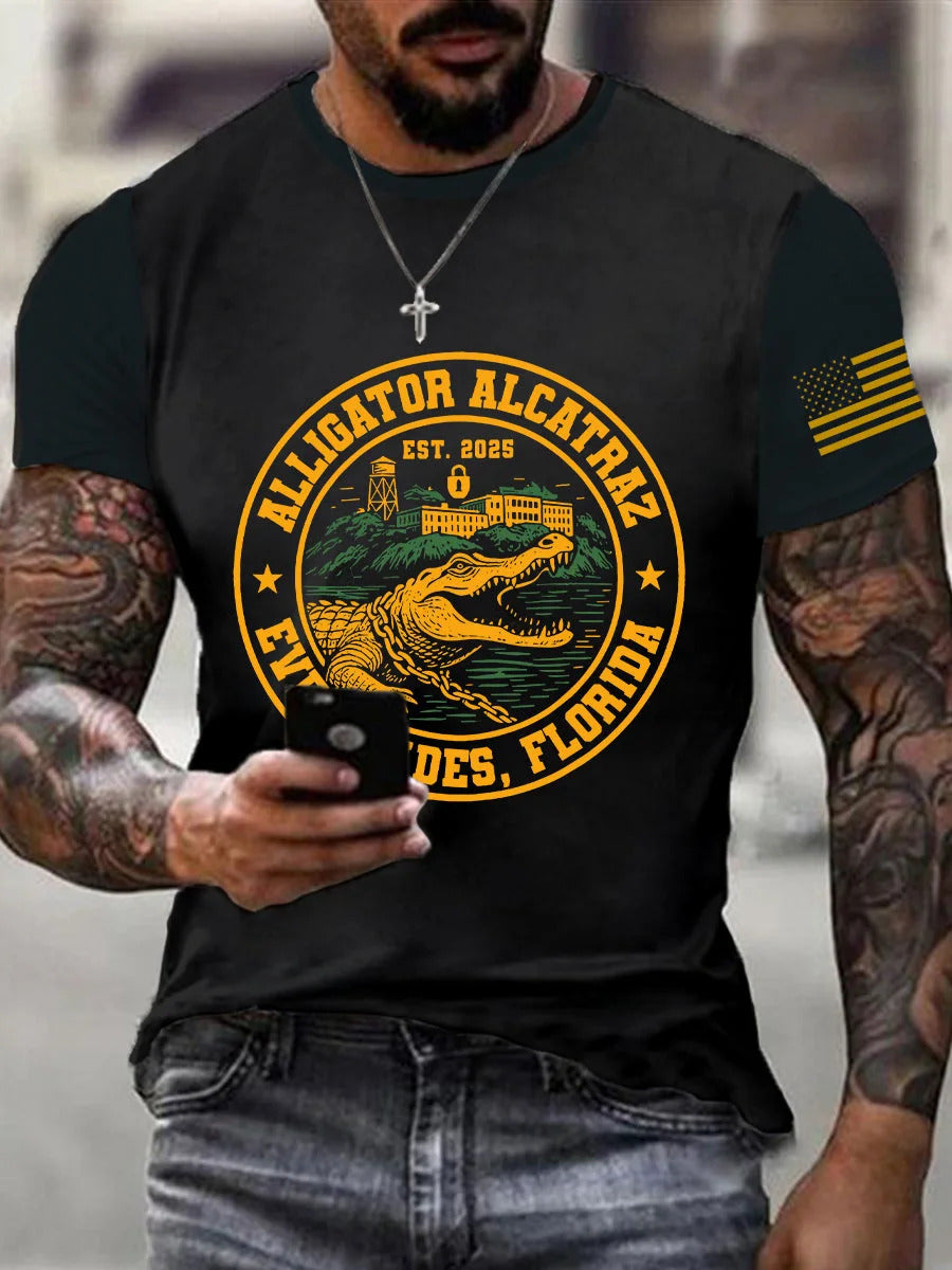 Alligator Alcatraz Funny Florida Everglades T-shirt