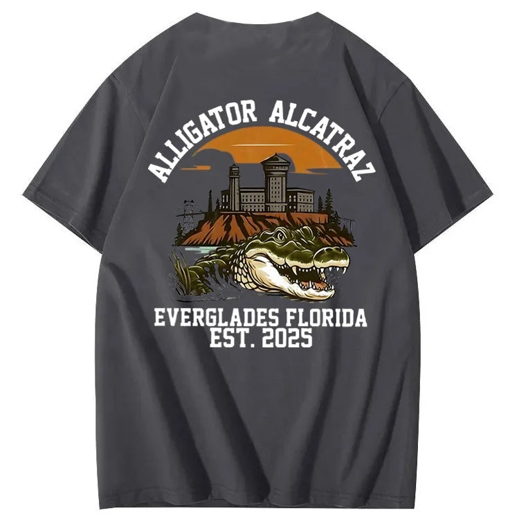 Alligator Alcatraz Tee – Funny Everglades Parody Shirt