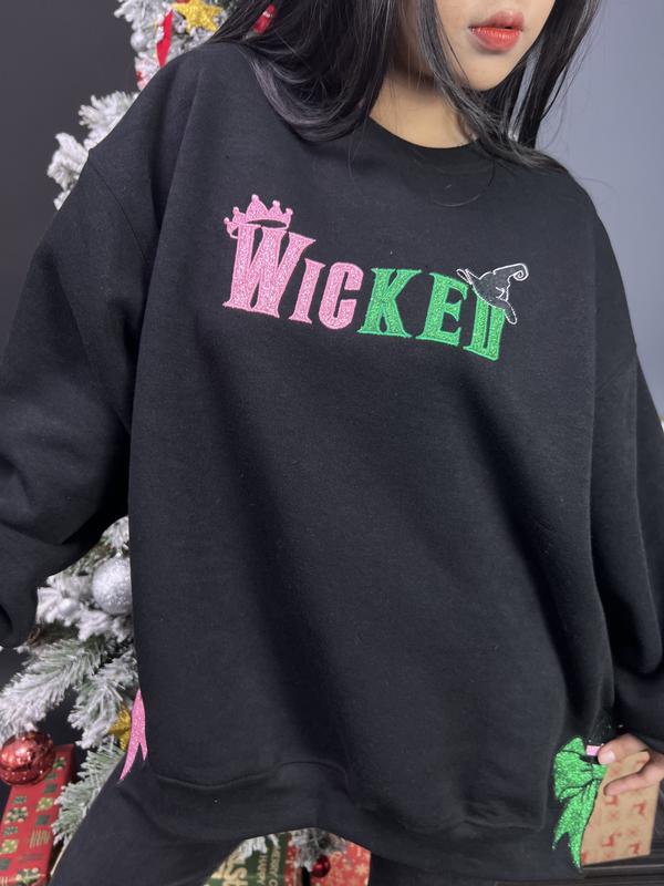 Embroidered Side Bow Sweatshirt, Hoodie