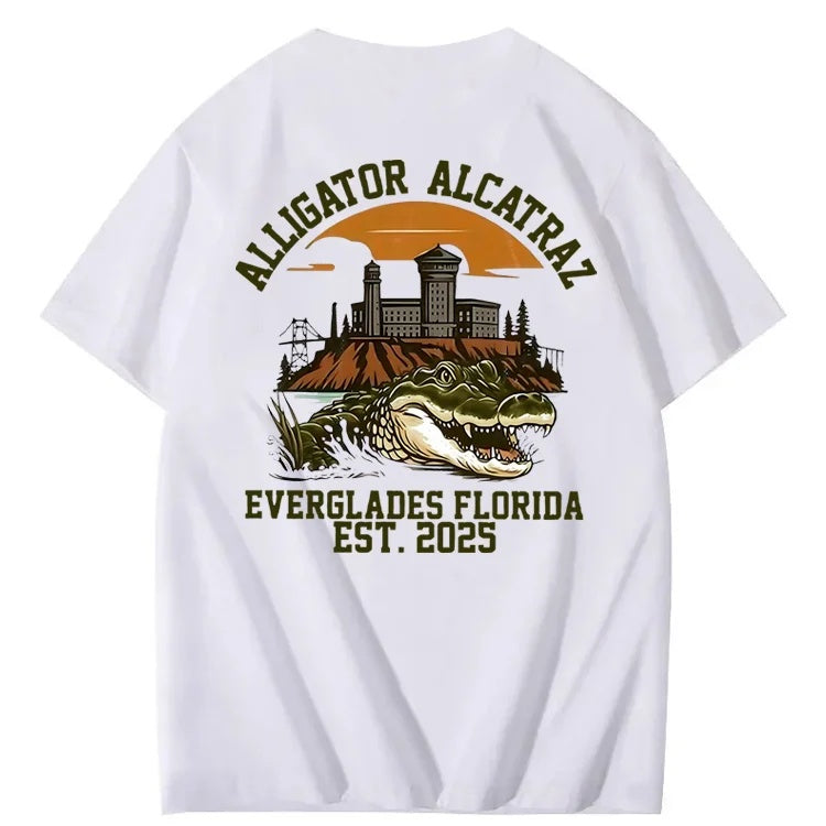 Alligator Alcatraz Tee – Funny Everglades Parody Shirt
