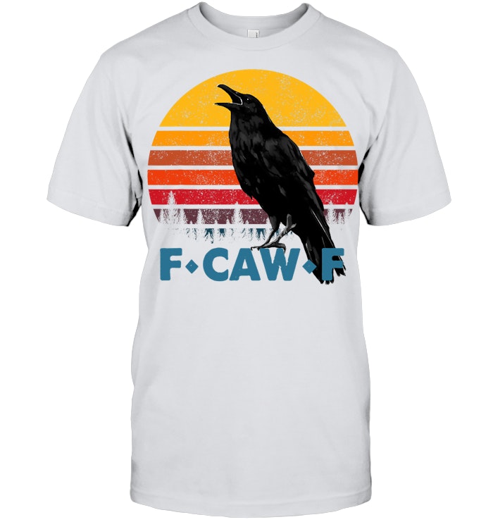F Caw F Black Crow Black Bird Retro Sunset Vintage F Caw F T Shirt