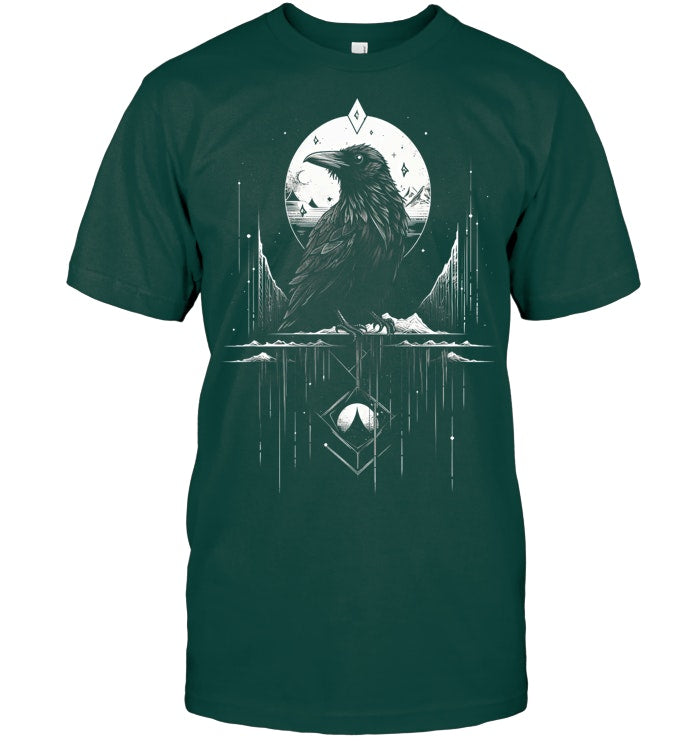 Raven Crow Dark Bird Witchcraft Omens Midnight T Shirt