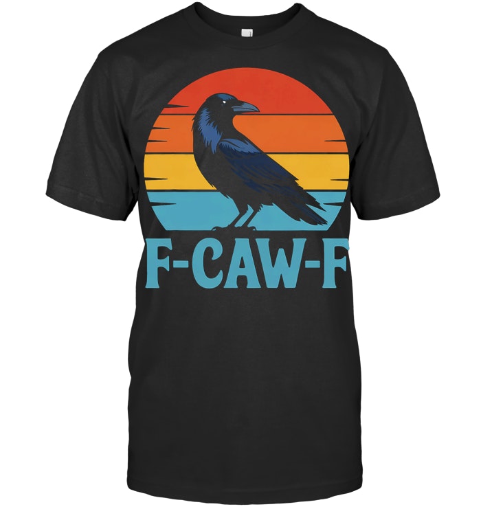 Retro Black Bird Crow Funny Crow Lover T Shirt