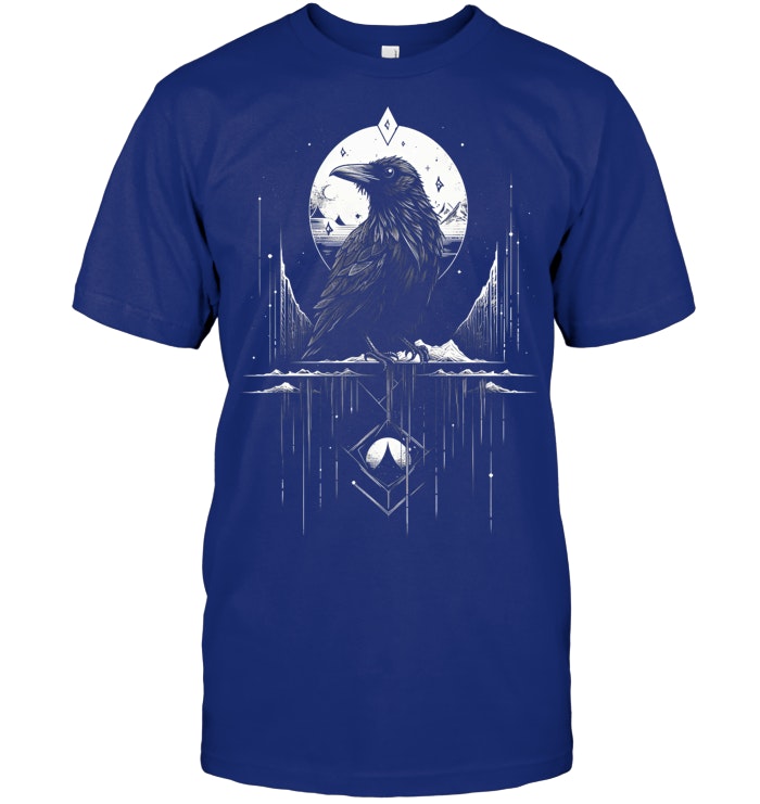 Raven Crow Dark Bird Witchcraft Omens Midnight T Shirt