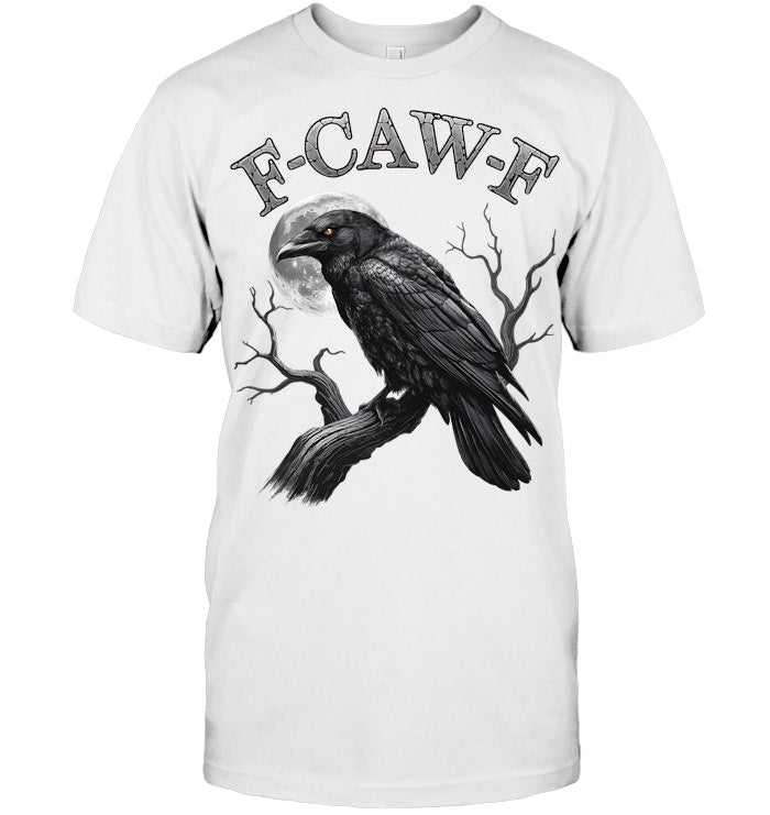 Black Crow, F Caw F Funny Black Bird moon Gothic Adult Humor T Shirt