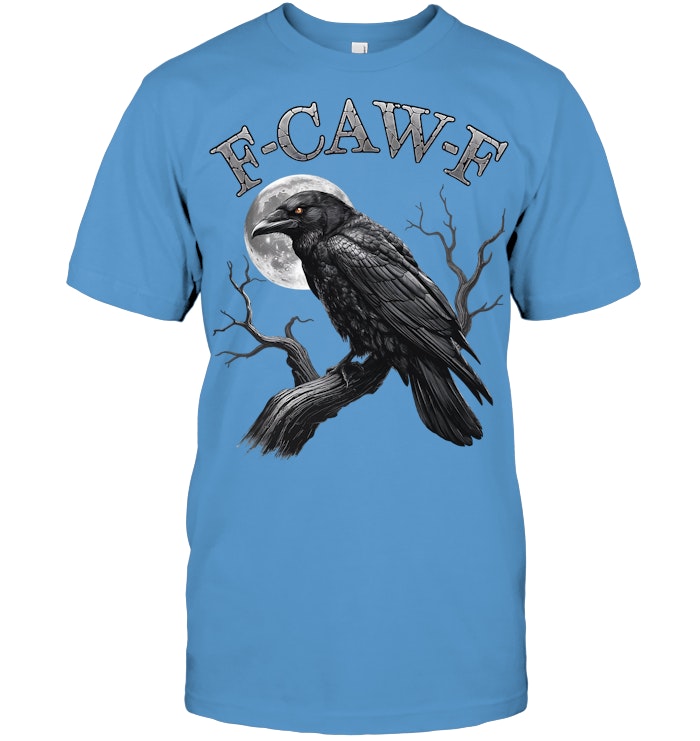 Black Crow, F Caw F Funny Black Bird moon Gothic Adult Humor T Shirt
