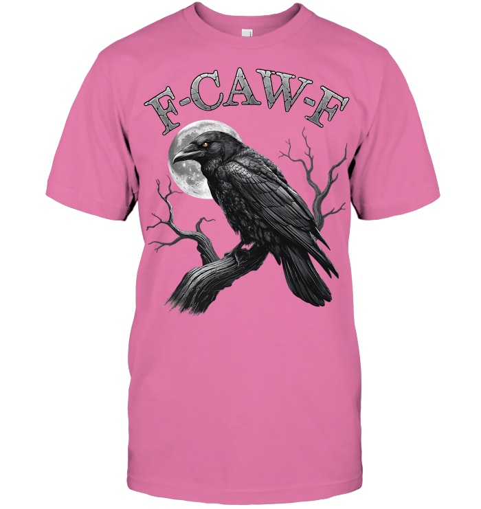 Black Crow, F Caw F Funny Black Bird moon Gothic Adult Humor T Shirt