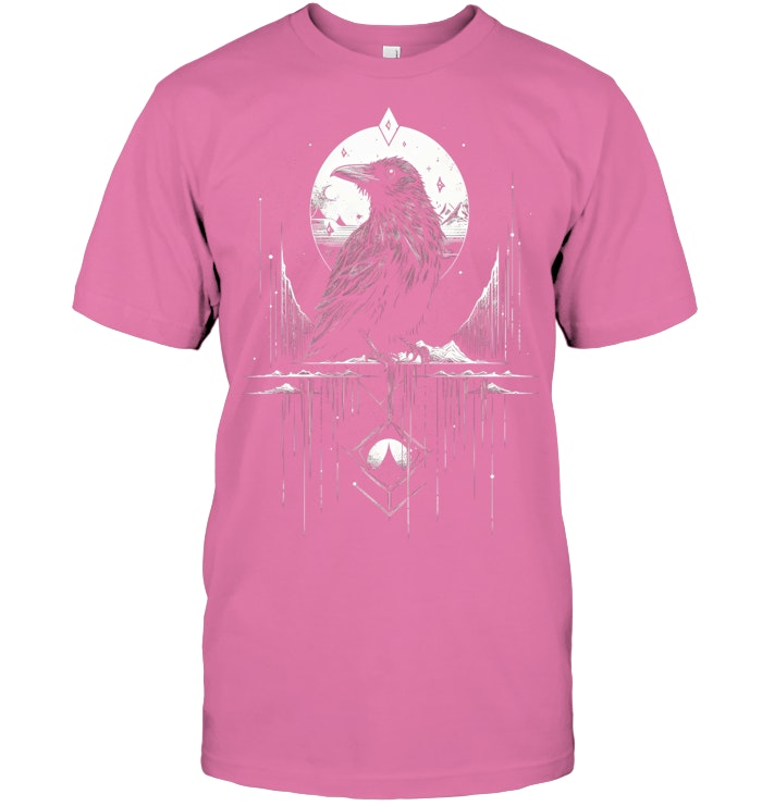 Raven Crow Dark Bird Witchcraft Omens Midnight T Shirt