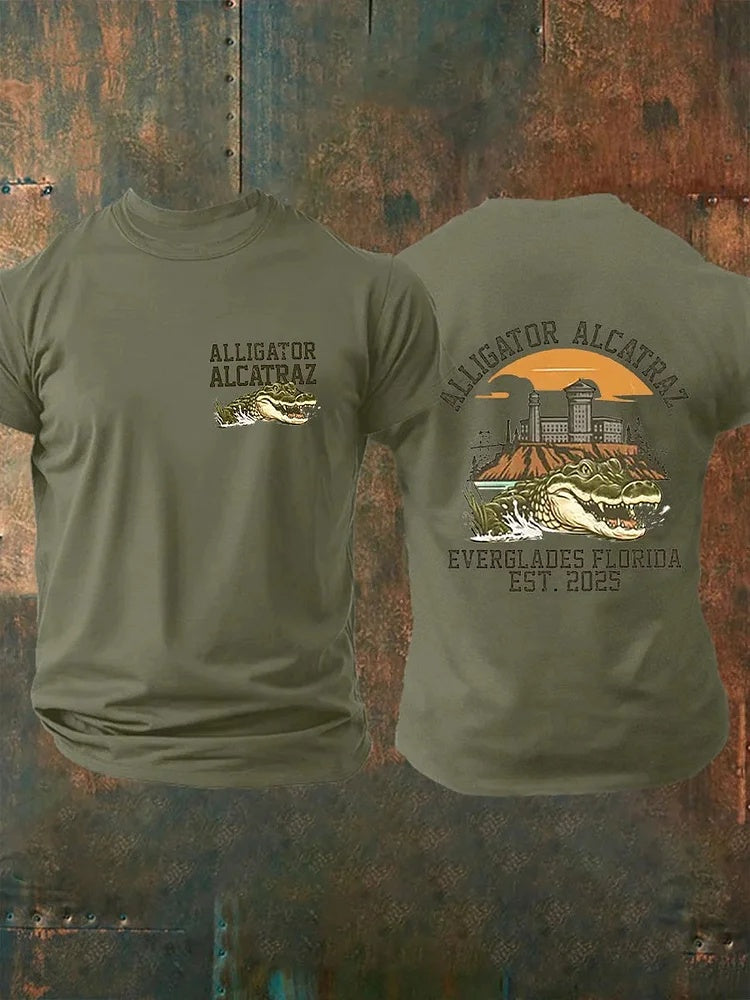 Alligator Alcatraz Funny Florida Everglades T-shirts