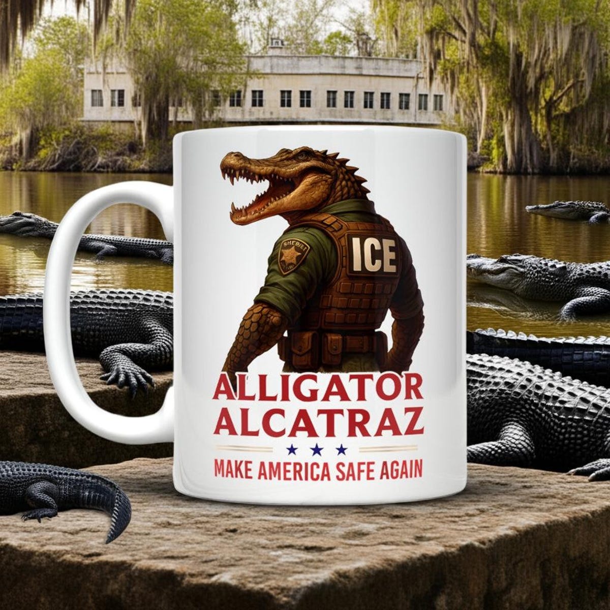 Alligator Alcatraz Funny Florida Everglades Mug
