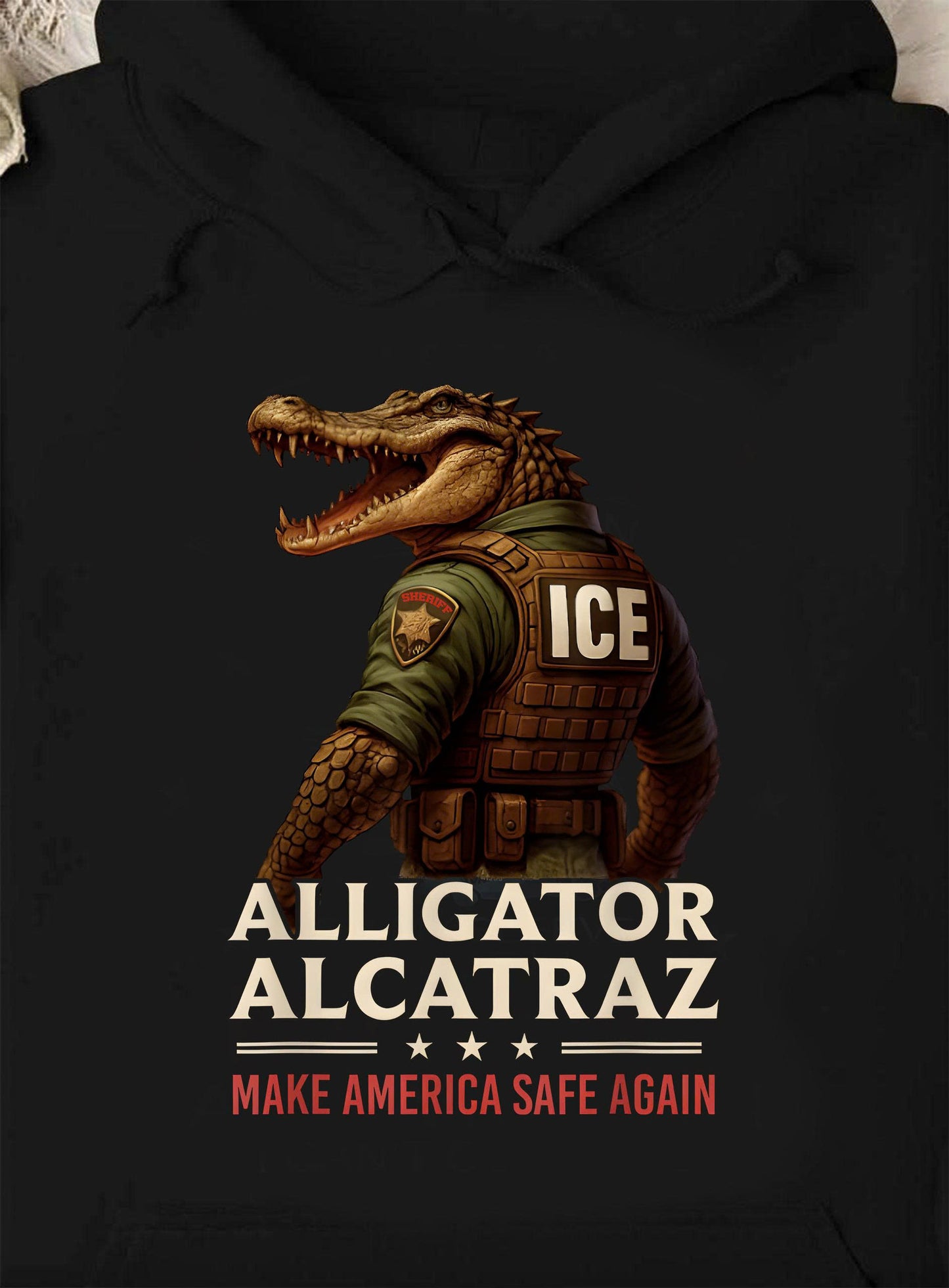 Alligator Alcatraz Funny Florida Everglades Dark Humor Tee