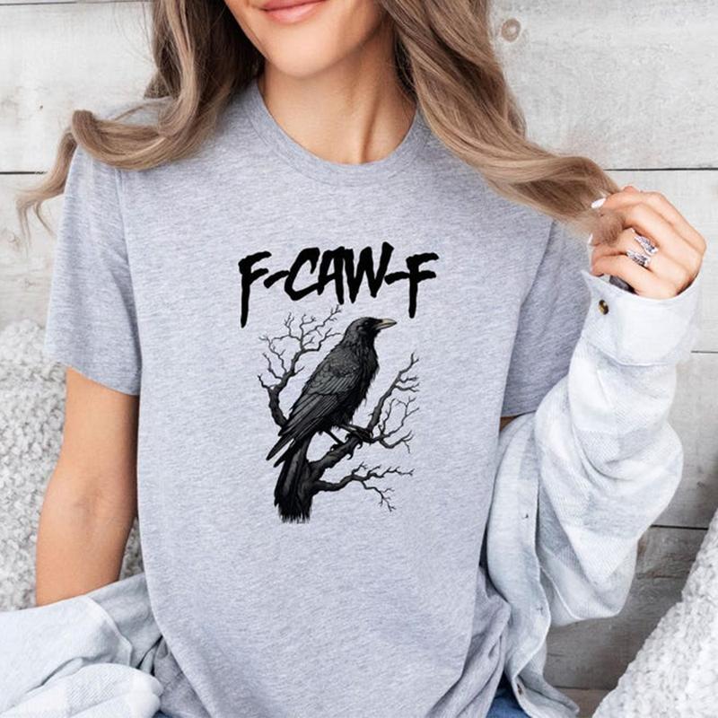 Black Crow, F Caw F Funny Black Bird T Shirt