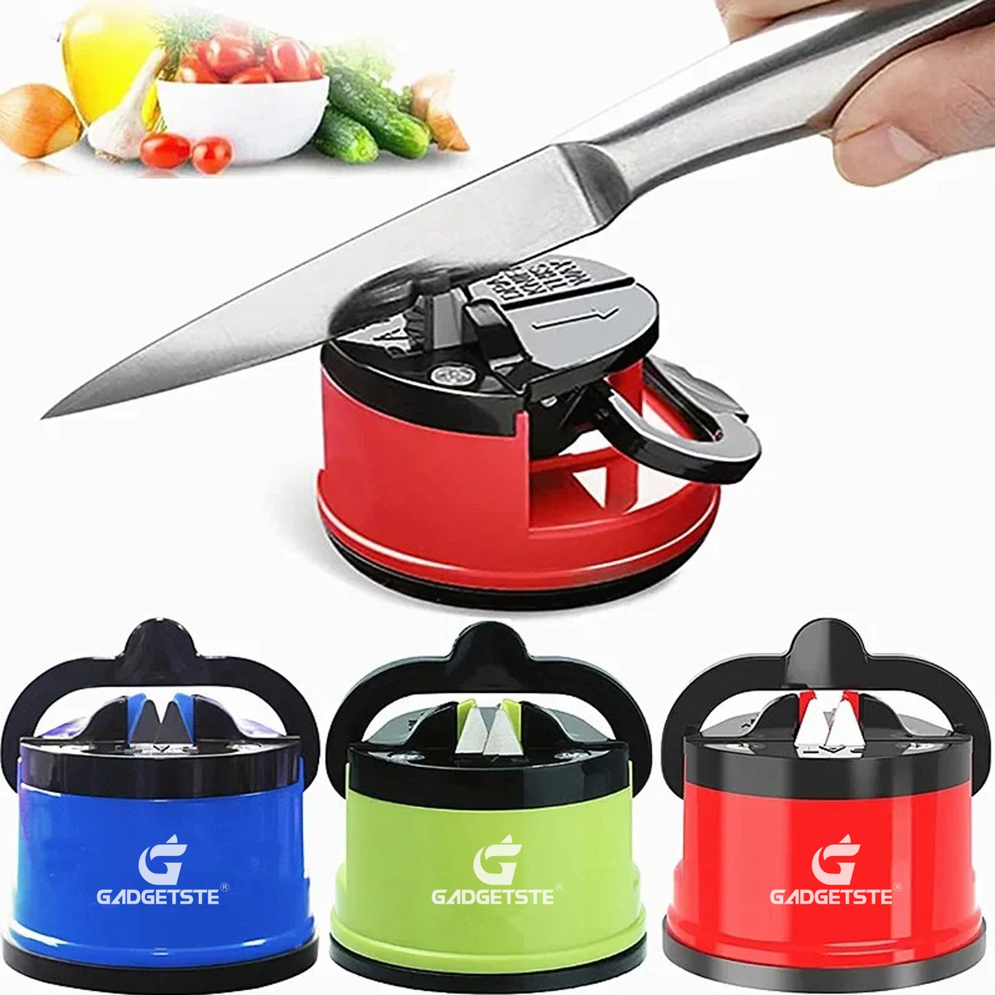 GADGETSTE® POWERGRIP KNIFE SHARPENER