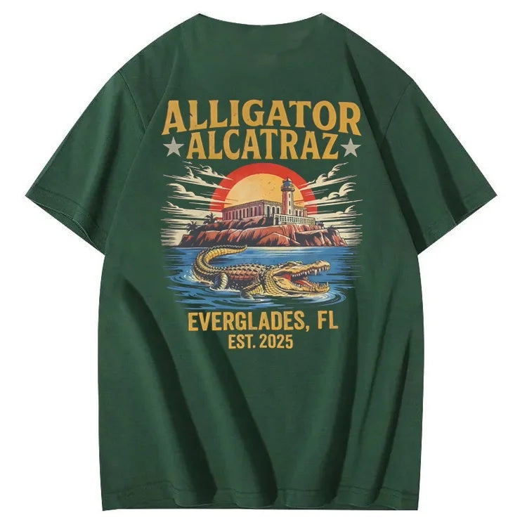 Alligator Alcatraz Tee – Funny Everglades Parody Shirt