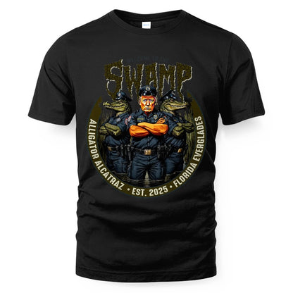 Alligator Alcatraz Funny Florida Everglades Dark Humor ICE Tee