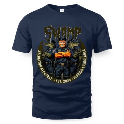 Alligator Alcatraz Funny Florida Everglades Dark Humor ICE Tee
