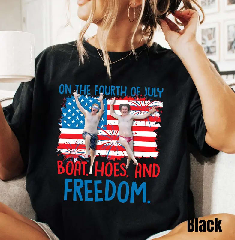 On The Fourth Of July Boats Hoes And Freedom Parody Step Brothers  Shirt