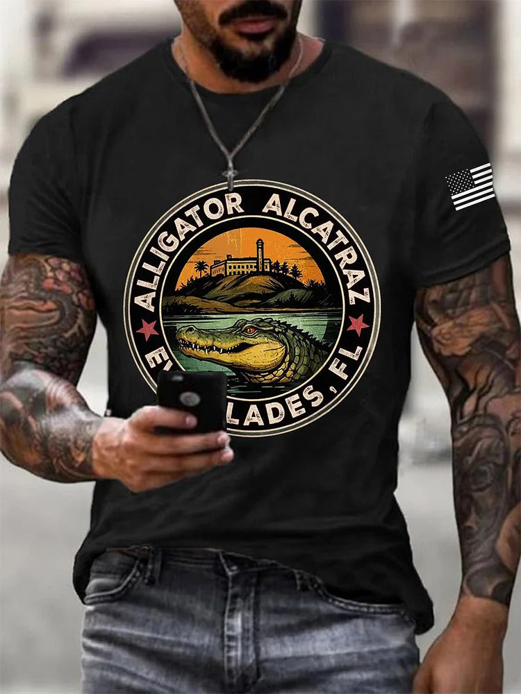 Alligator Alcatraz Everglades Florida Parody T-Shirt