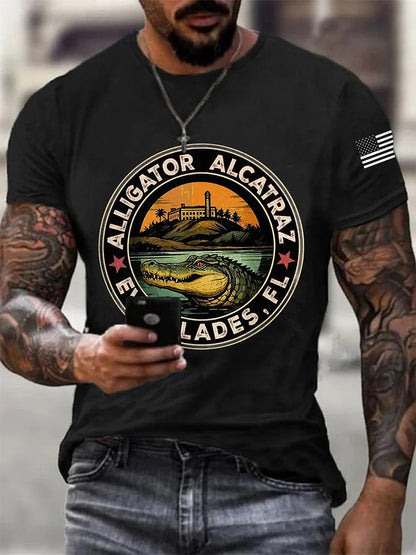 Alligator Alcatraz Everglades Florida Parody T-Shirt