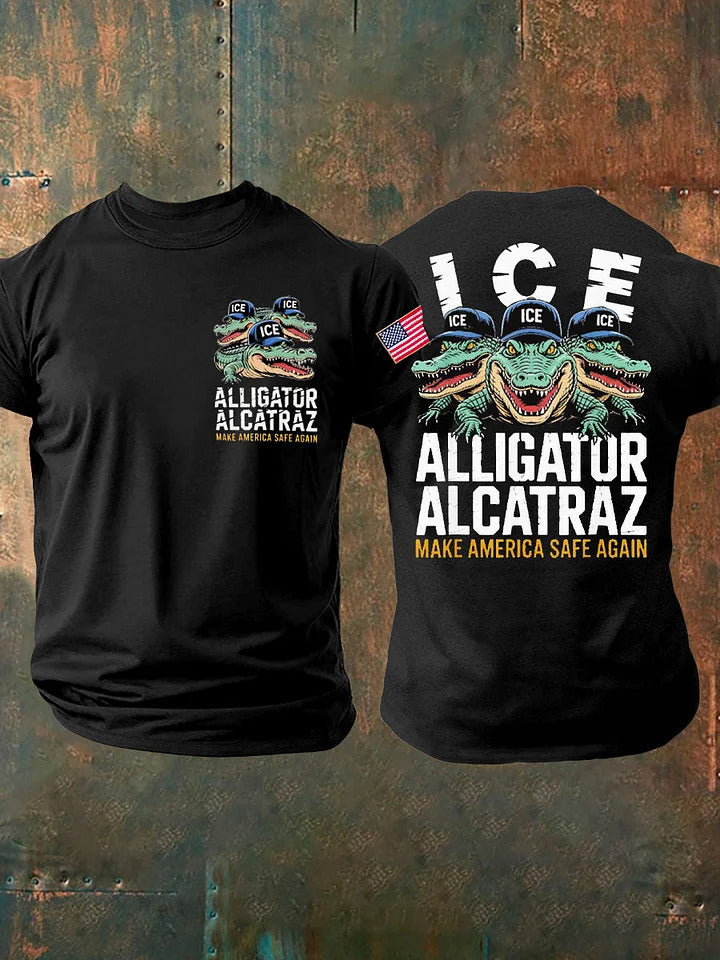 Alligator Alcatraz Funny Florida Everglades Dark Humor T-shirt