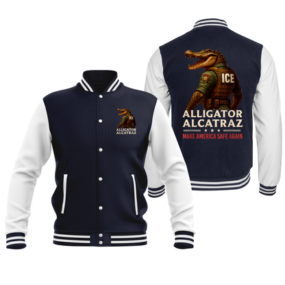 Alligator Alcatraz ICE Baseball Jacket