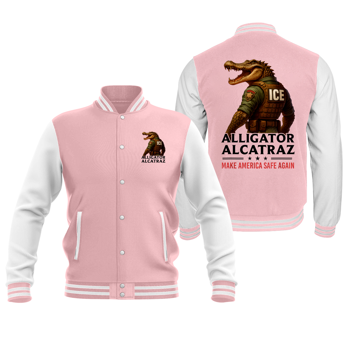 Alligator Alcatraz ICE Baseball Jacket