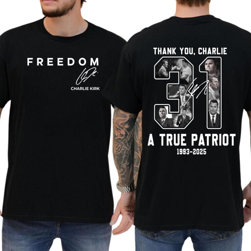 Freedom Charlie Kirk 2 Sided T-shirt