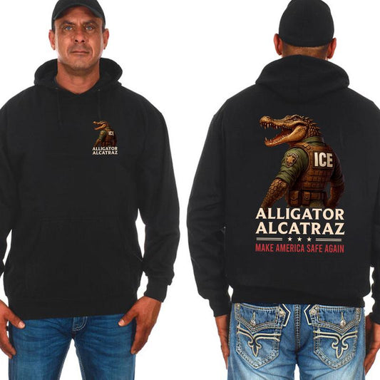 Alligator Alcatraz Funny Florida Everglades Hoodie