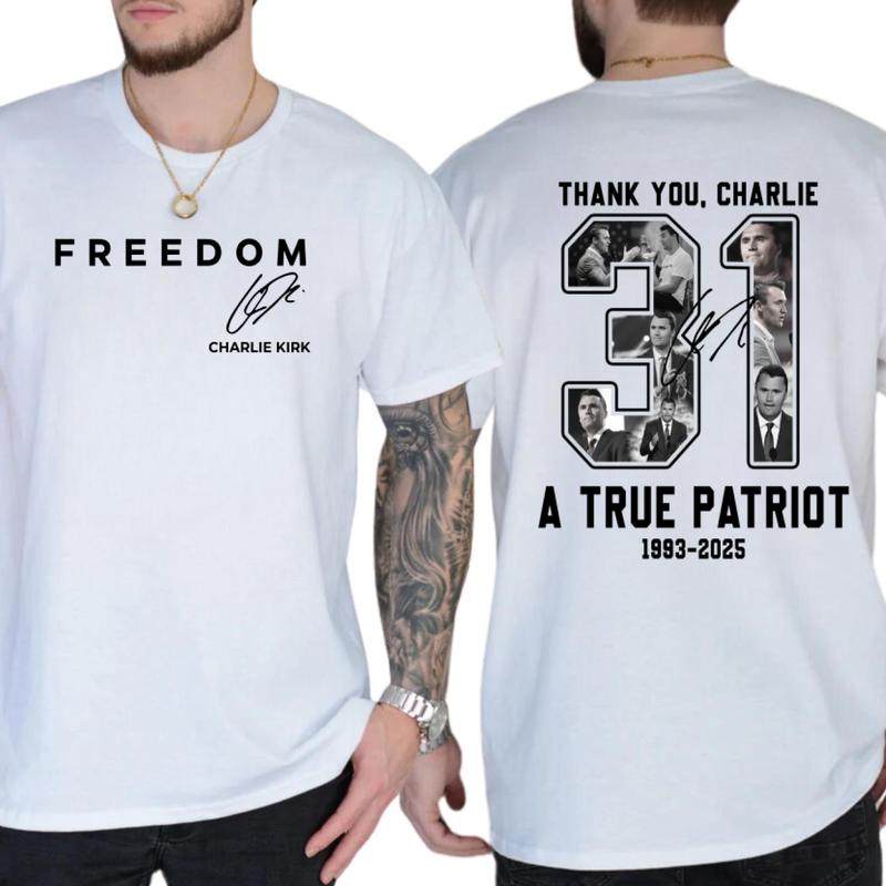 Freedom Charlie Kirk 2 Sided T-shirt