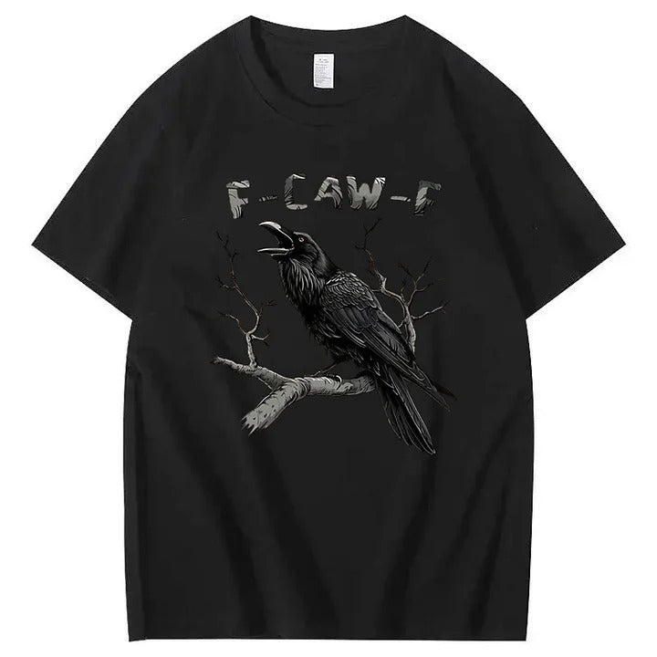 Black Crow, F Caw F Funny Black Bird T Shirt