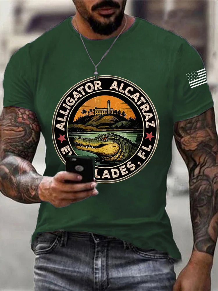 Alligator Alcatraz Everglades Florida Parody T-Shirt