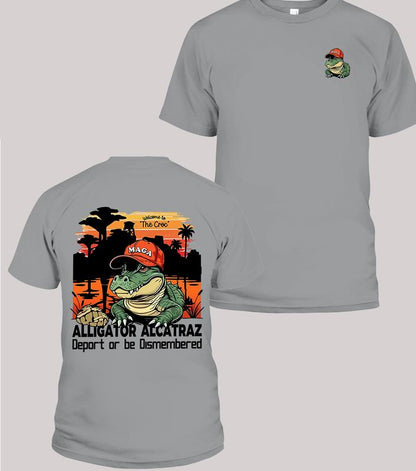 Alligator Alcatraz Funny Florida Everglades Dark Humor Maga Tee