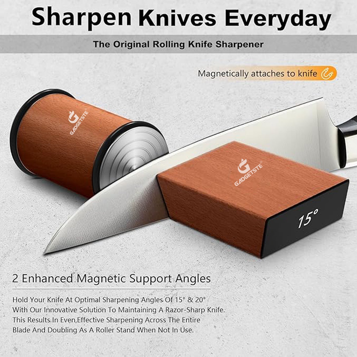 GADGETSTE® PRECISION ROLLING KNIFE SHARPENER KIT