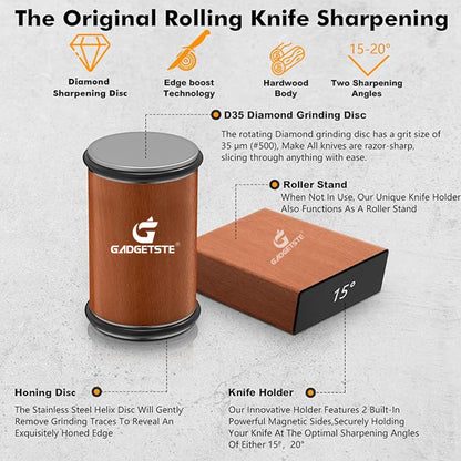 GADGETSTE® PRECISION ROLLING KNIFE SHARPENER KIT