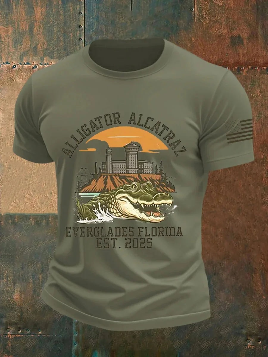 Alligator Alcatraz Funny Florida Everglades T-shirt