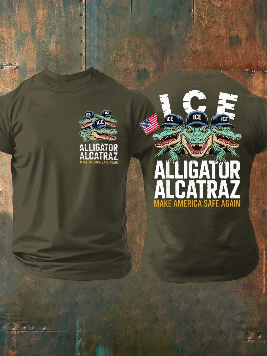 Alligator Alcatraz Funny Florida Everglades Dark Humor T-shirt