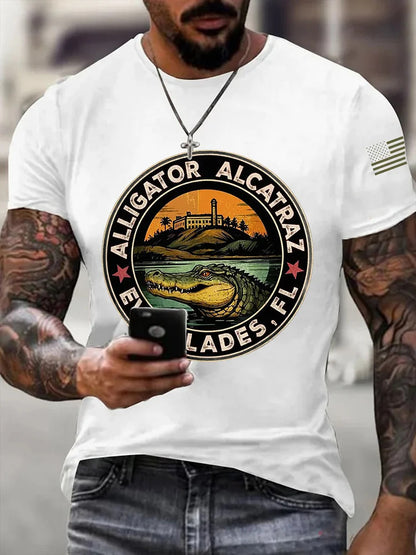 Alligator Alcatraz Everglades Florida Parody T-Shirt