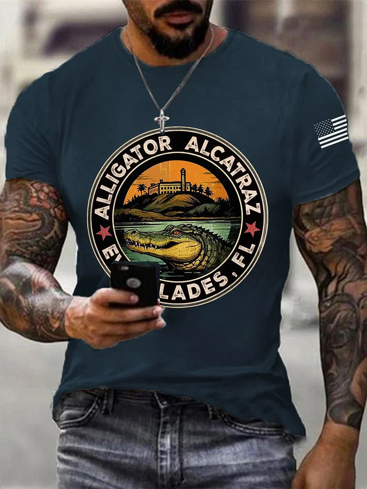 Alligator Alcatraz Everglades Florida Parody T-Shirt