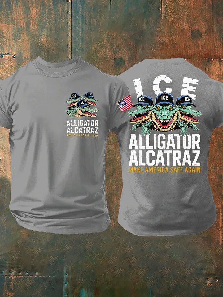 Alligator Alcatraz Funny Florida Everglades Dark Humor T-shirt