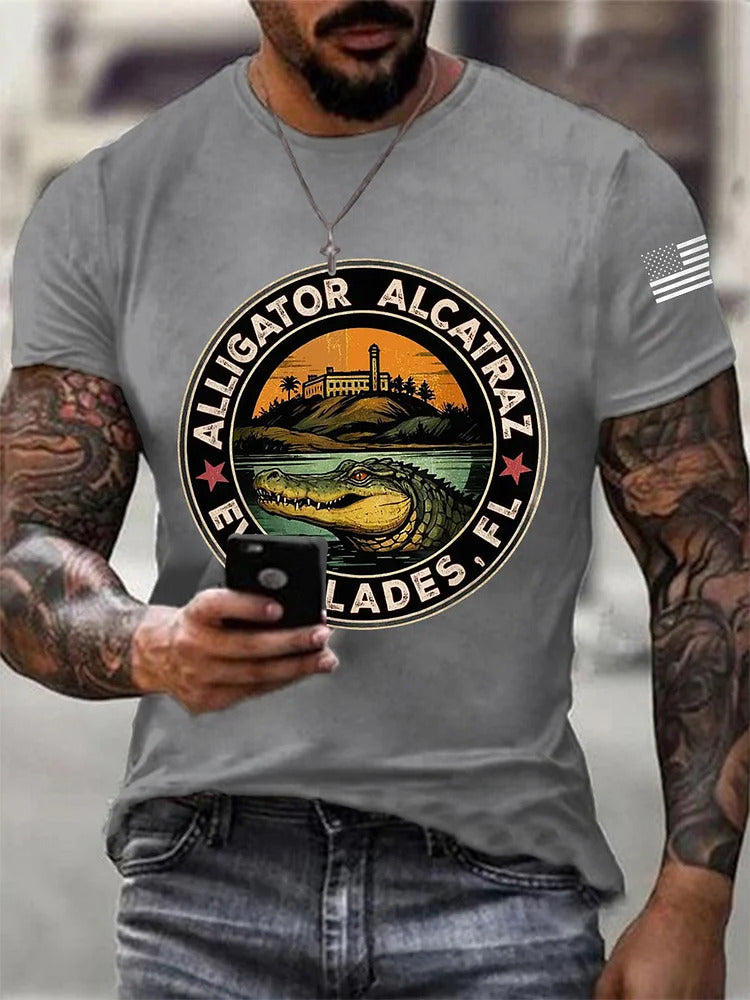 Alligator Alcatraz Everglades Florida Parody T-Shirt