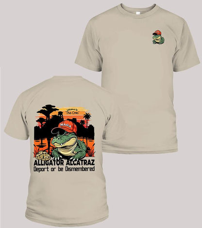 Alligator Alcatraz Funny Florida Everglades Dark Humor Maga Tee