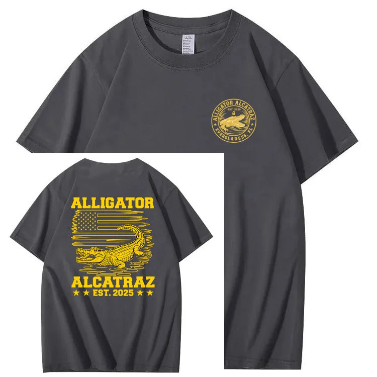 Alligator Alcatraz Funny Florida Everglades Dark Humor Te