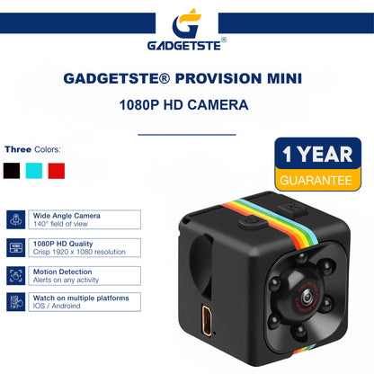 Gadgetste® ProVision Mini - 1080P HD Camera with Night Vision & Motion Detection