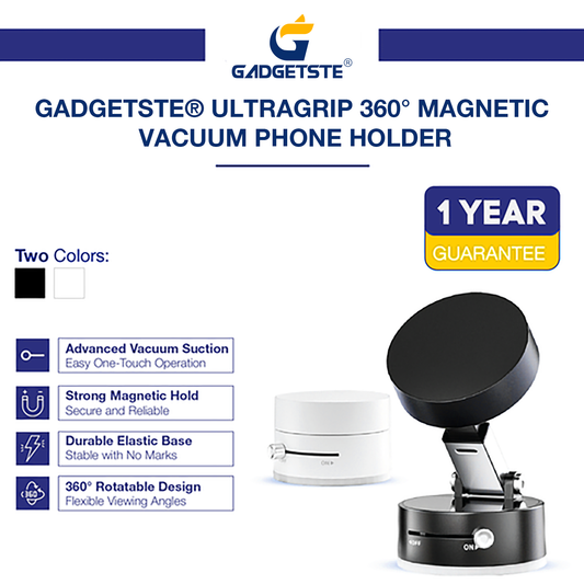 GADGETSTE® ULTRAGRIP 360° MAGNETIC VACUUM PHONE HOLDER