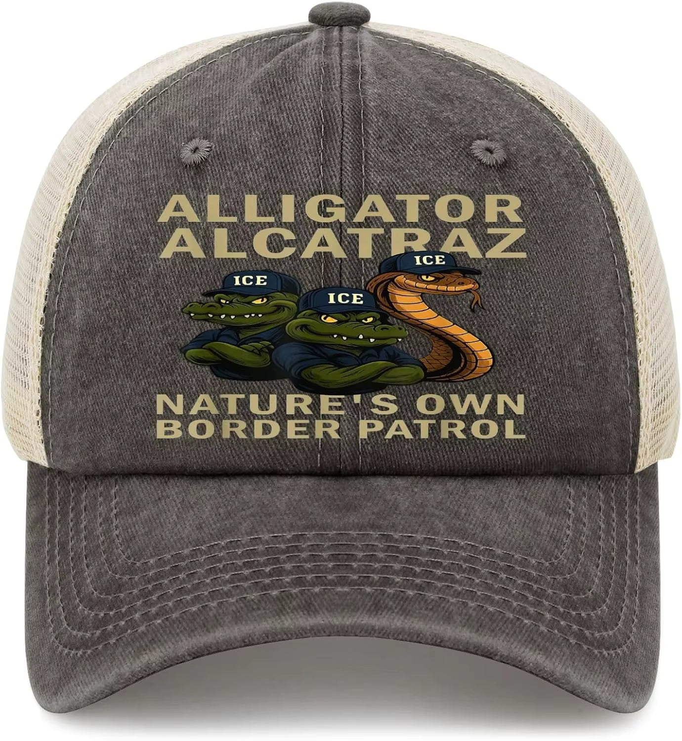 Alligator Alcatraz Everglades  Cap For Men, Women