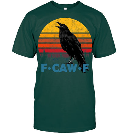 F Caw F Black Crow Black Bird Retro Sunset Vintage F Caw F T Shirt